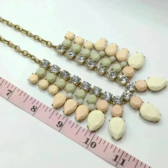 J. Crew Statement Necklace pastel muted neutral - Picture 5 of 6